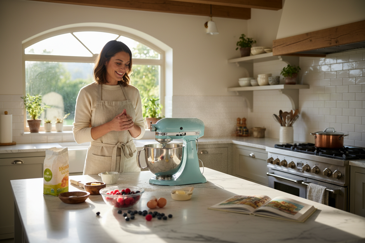 The Best Overall: KitchenAid Artisan Plus 5-Qt. Tilt-Head Stand Mixer